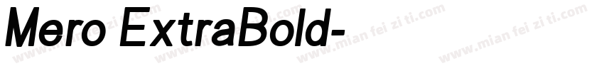 Mero ExtraBold字体转换
